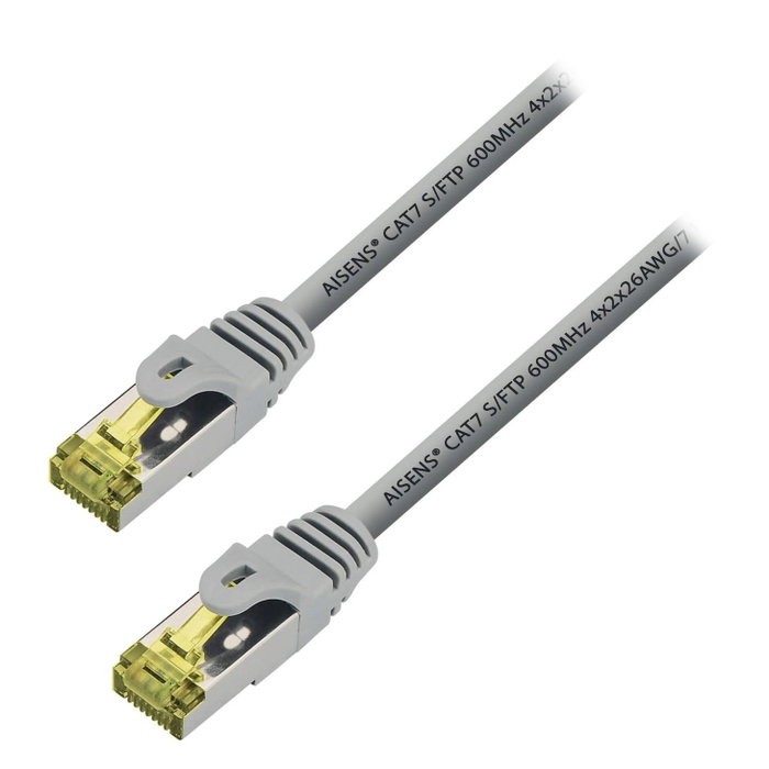 Aisens Cable de Red RJ45 CAT.7 S/FTP PIMF AWG26 0,5m Gris